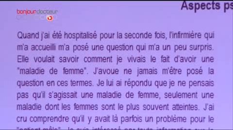 Alain a été opéré d'un cancer du sein.